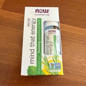 NOW Essential Oils Mind That Energy Focusing Blend Roll-On 10ml Exp 2/2024 Minty